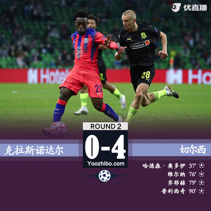<a href=/football/chelsea/ target=_blank class=infotextkey>切尔西</a>4-0克拉斯诺达尔