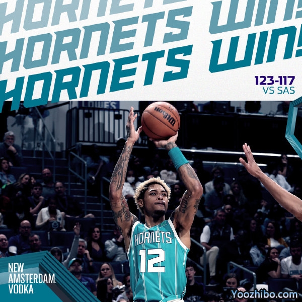 黄蜂123-117战胜马刺 三球24分<a href=/star/basketball/124.html target=_blank class=infotextkey>穆雷</a>25+9+10 罗齐尔31分