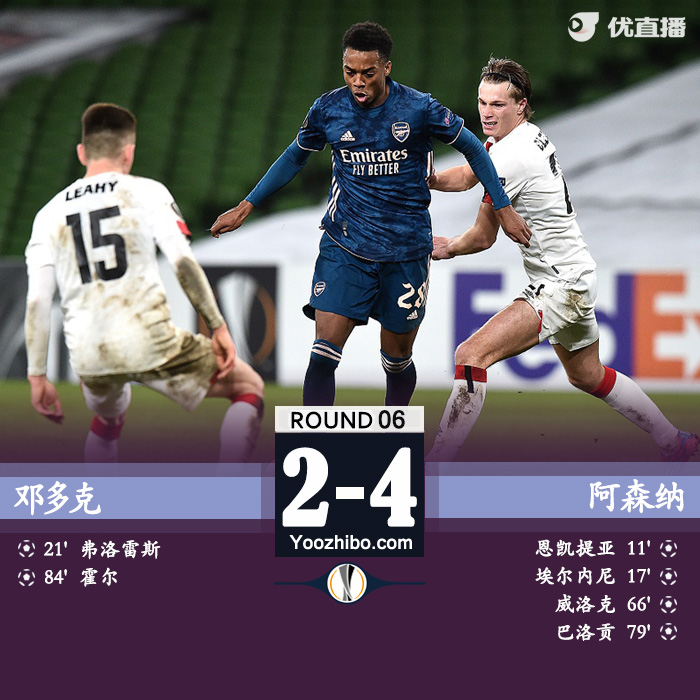 <a href=/football/arsenal/ target=_blank class=infotextkey>阿森纳</a>4-2邓多克